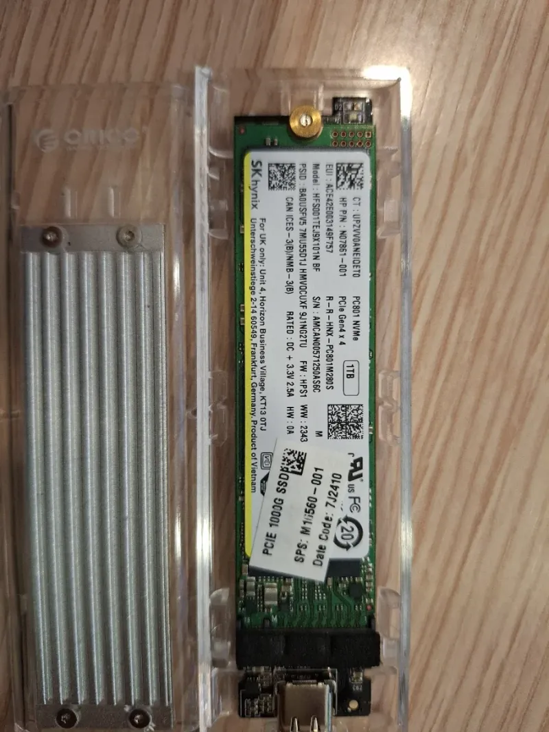 SK hynix PC801 1TB NVMe PCIe Gen4 SSD afbeelding 3