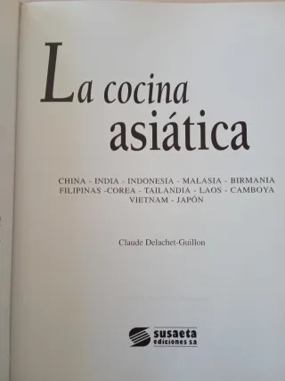 Libro de cocina asiática.