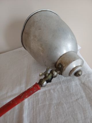 Lampada a compasso rossa industriale