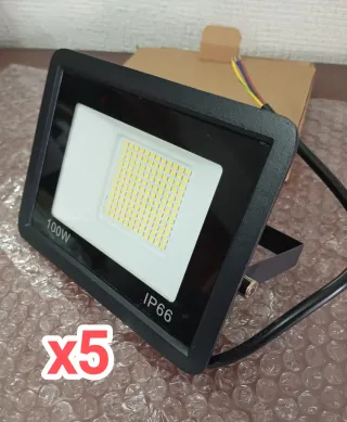 5 FOCOS LED 100W IP66 Negro