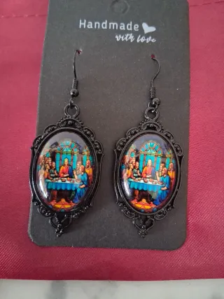 Pendientes largos La Última Cena