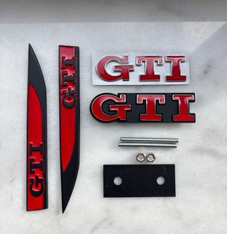 Pack Insignias GTI VW Rojas nuevos