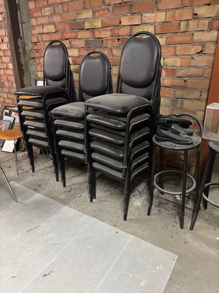 Sillas de cafetería/restaurante negras