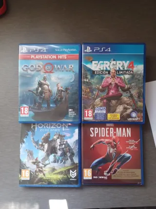 Lote 4 Juegos PS4: God of War, Far Cry 4, Horizon,