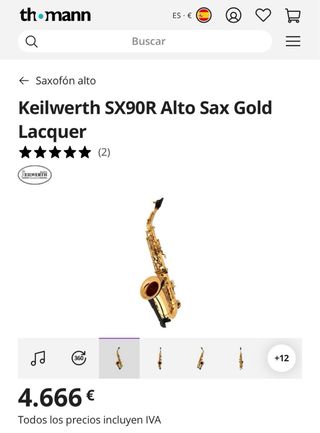 Saxo Alto Julius Keilwerth SX90R. Muy poco uso