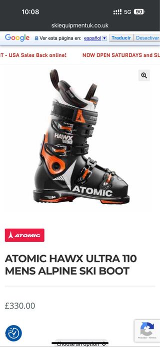 Botas esquí Atomic Hawx Ultra 110 talla 28,5 (44)
