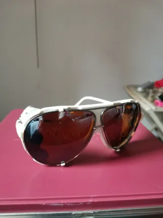 Gafas de Sol Vintage Marrones y Blancas