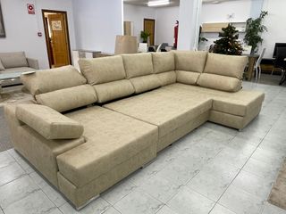 Sofá modular beige de tela - Envio gratis