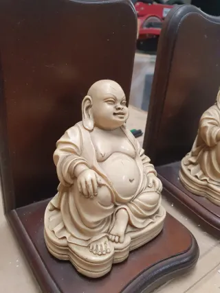 Coppia Segnalibri Buddha in Avorina anni 60