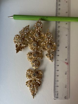 Aderezo Fallera Oro y Perlas