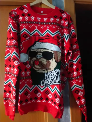 Jersey Navideño Perro Pug Talla XL