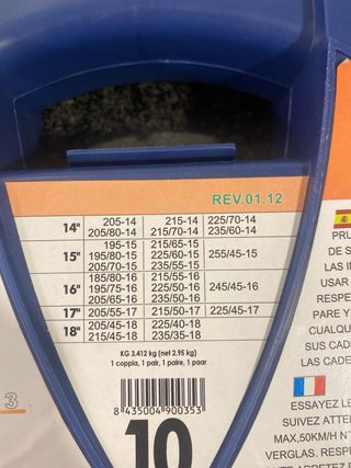 Cadenas para nieve Ideal ABS 9mm