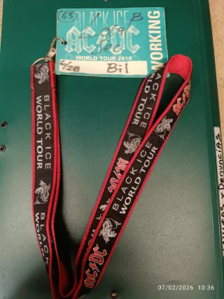 AC/DC Black Ice World Tour 2010 Pass