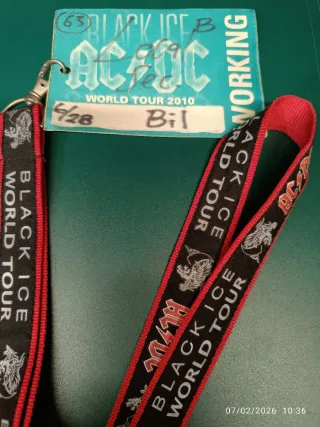AC/DC Black Ice World Tour 2010 Pass