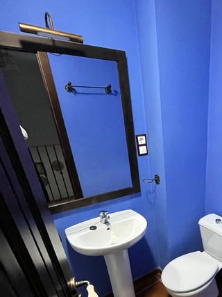 Lavabo y espejo de baño