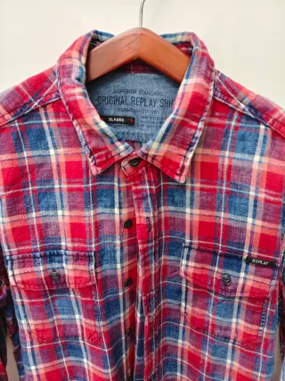 Camisa Replay Cuadros XL Hombre