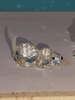 Coppia Cagnolini Swarovski Cristallo