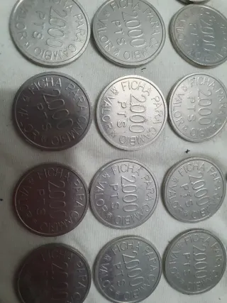 Fichas de recreativos 2000 PTS