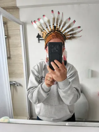 Penacho jefe indio plumas