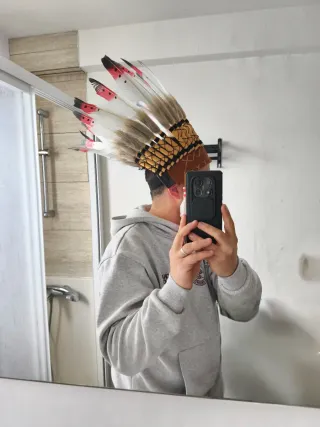 Penacho jefe indio plumas