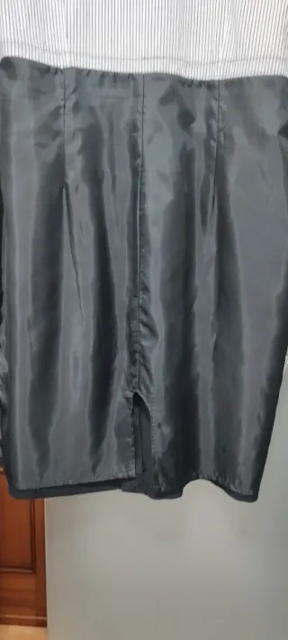 Vestido camisero Zendra rayas blanco y negro T50