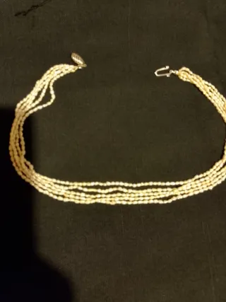 Collana 5 fili perle fiume