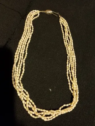 Collana 5 fili perle fiume