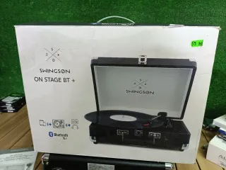 Tocadiscos Bluetooth Swingson On Stage + Negro