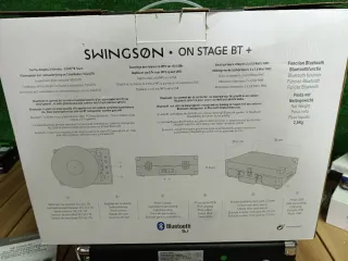 Tocadiscos Bluetooth Swingson On Stage + Negro