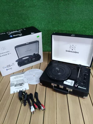 Tocadiscos Bluetooth Swingson On Stage + Negro