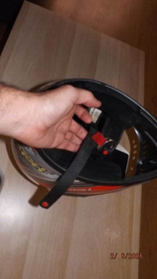 Casco Motocross Hebo Naranja/Plata