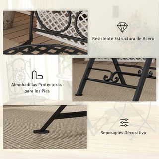 Sillas Plegables con Patrón de Mosaico Multicolor