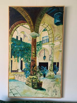 Pitture ad olio su tela Architettura, due quadri