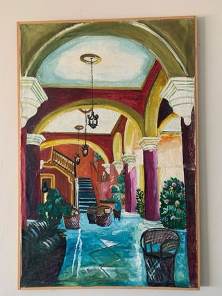 Pitture ad olio su tela Architettura, due quadri