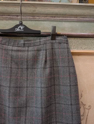 Gonna a quadri vintage, in ottime condizioni