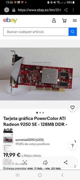Tarjeta Gráfica PowerColor ATI Radeon 9250 SE