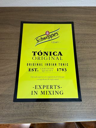 Chapa Publicidad Schweppes Tónica Original