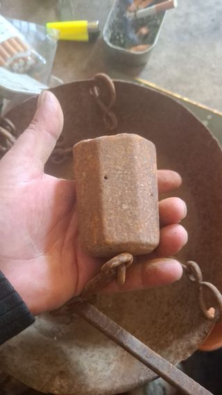 Antigua Balanza Romana Hierro Fundido