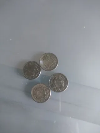 4 Monedas 1 Peseta 1944