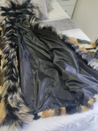 Abrigo de pelo multicolor talla única