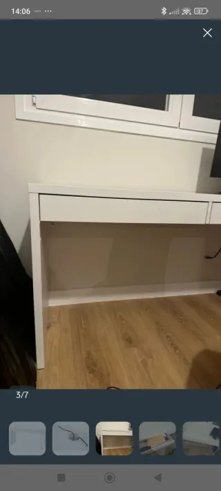 Mesa escritorio blanca ikea micke