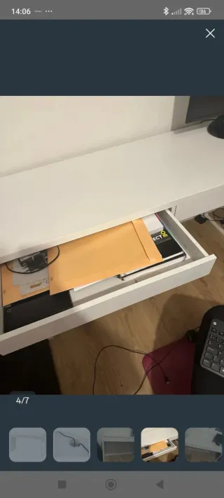 Mesa escritorio blanca ikea micke