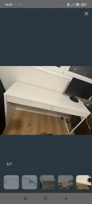 Mesa escritorio blanca ikea micke