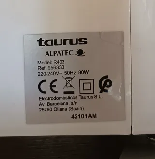 Climatizador evaporativo Taurus Alpatec R40