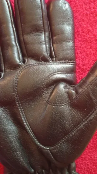 Guantes de cuero mujer negros talla 10