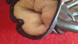 Guantes de cuero mujer negros talla 10