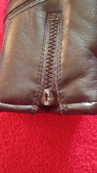 Guantes de cuero mujer negros talla 10