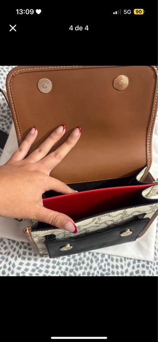 Bolso Tous Beige y Rojo Nuevo