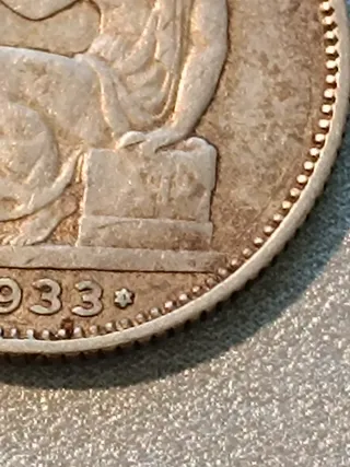 1 Peseta Plata 1933 de la II República Española