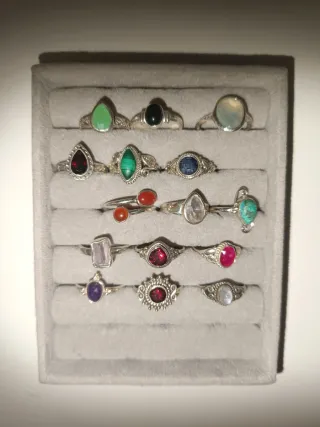 Pack anillos plata de ley 925 o por separado.